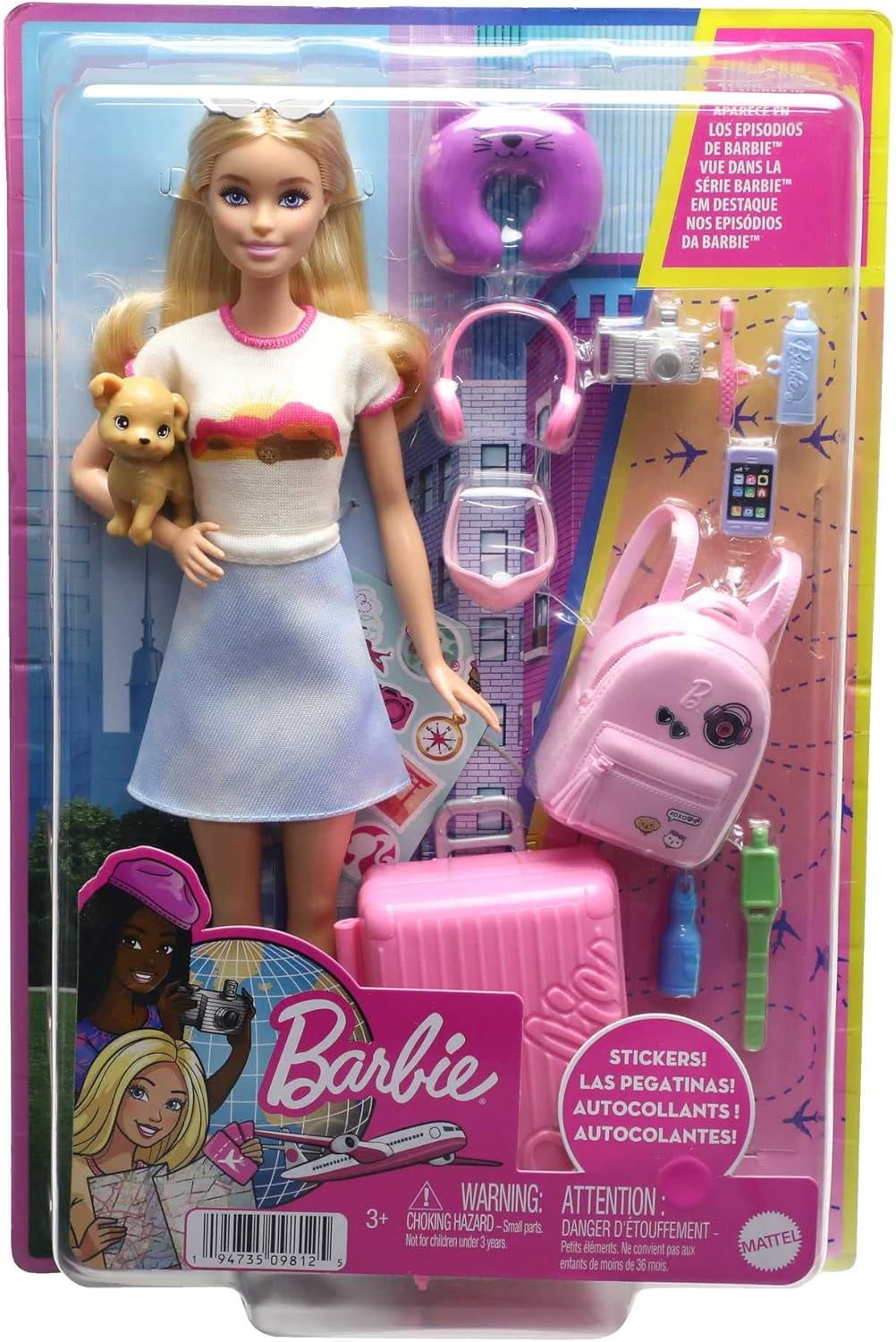 Mattel Barbie - Potovalni set s kužkom(HJY18)