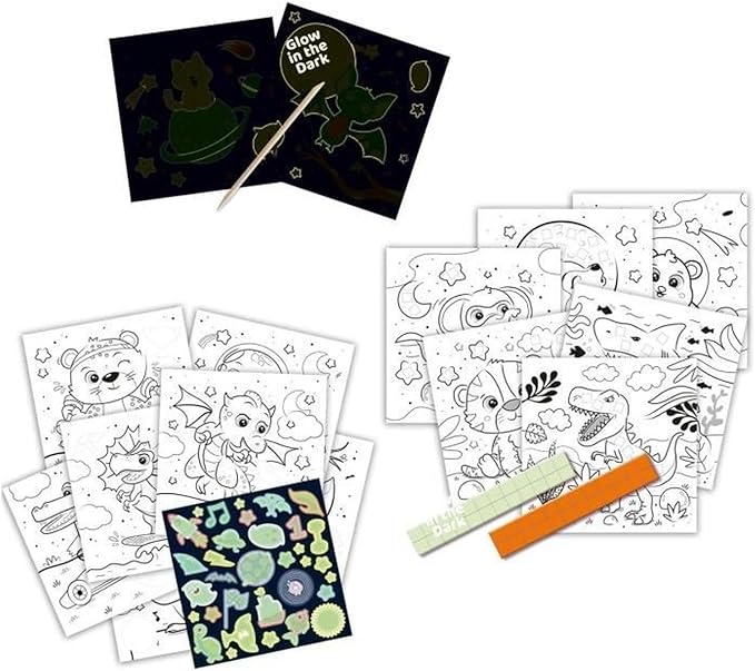 Aktivna barvna knjiga, ki sveti v temi 3 v 1