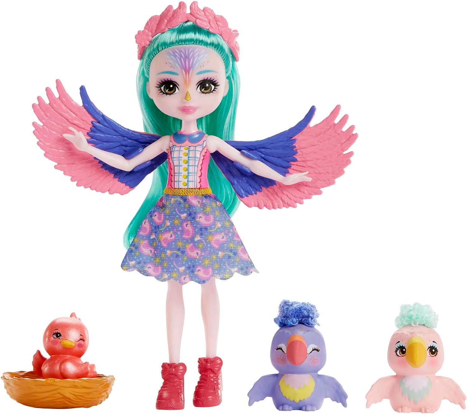 Mattel Enchantimals: City Tails Main Street – Filia Sparrow Family (HKN15)