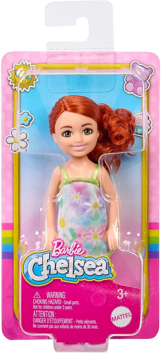 Mattel Barbie Chelsea- Majhna lutka v odstranljivi cvetlični obleki (HNY56)
