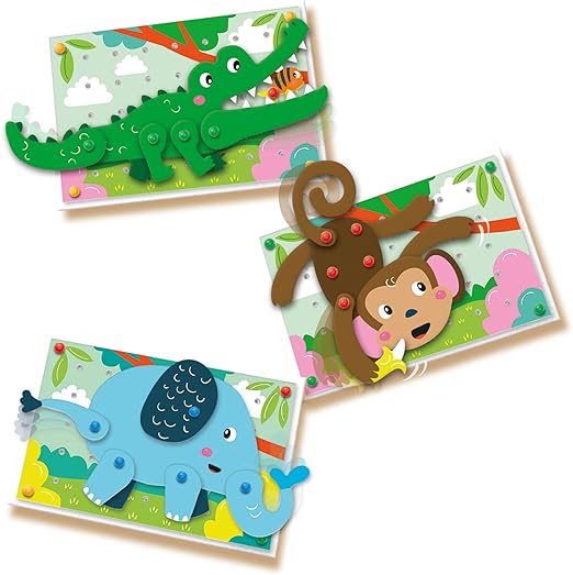 Mozaik perforirana plošča s sestavljankami živali