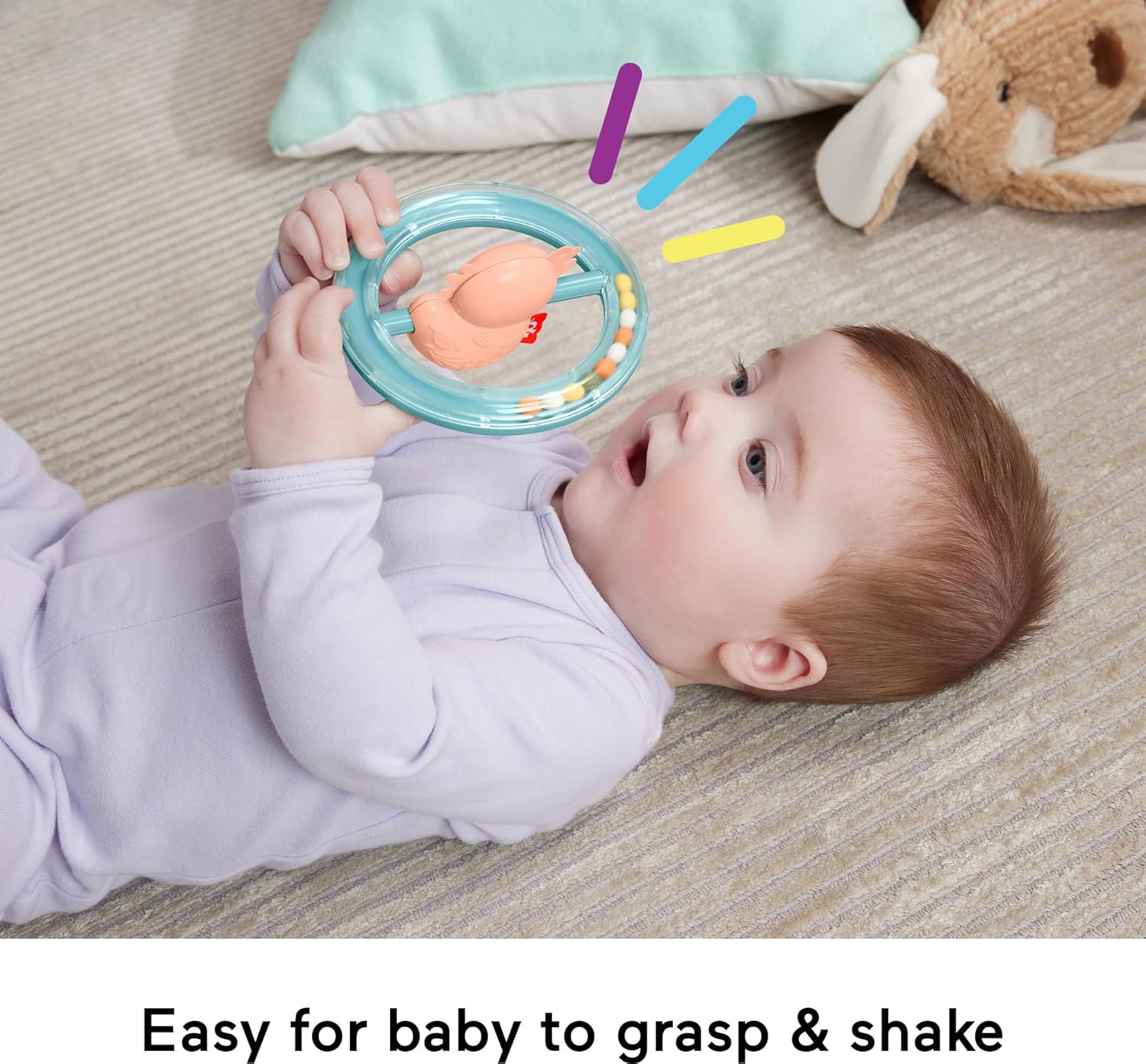 Smyslové hračky Fisher-Price – Axonot natáhni a otáčej (HRB21)