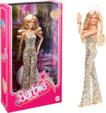 Mattel Barbie: The Movie - Sběratelská panenka Margot Robbie ve zlatých disco svetrových šatech (HPJ99)