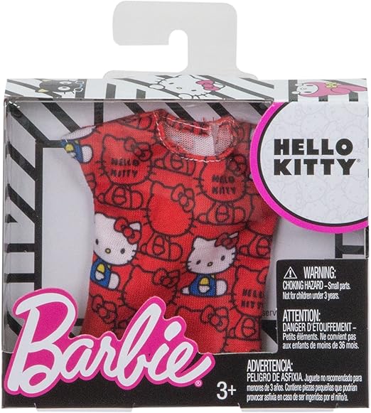 Mattel Barbie Fashions Hello Kitty Rdeča Majica (FLP41)