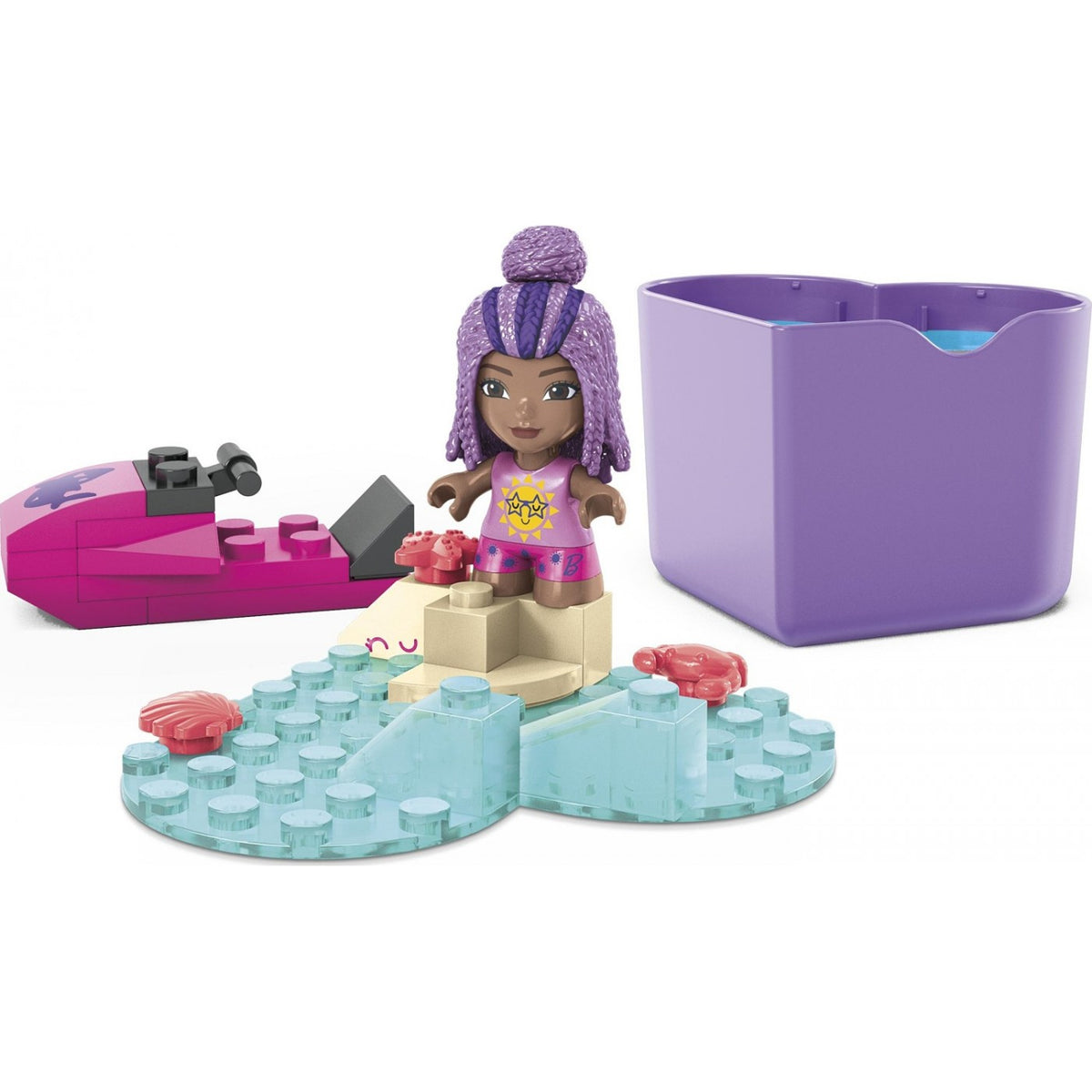 Mattel Mega Bloks Barbie - Mikro lutka za plažo (HHP87)