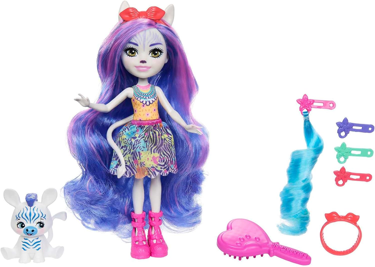 Glam Party Mattel Enchantimals - Zemirah Zebra & Grainy (HNV28)