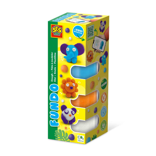 FunDo plastelína - Divoká zvířata (3x90g-1x40g)