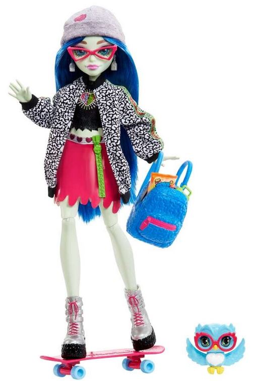 Mattel Monster High: Panenka Ghoulia Yelps s panenkou Sir Hoots a příslušenstvím (HHK58)