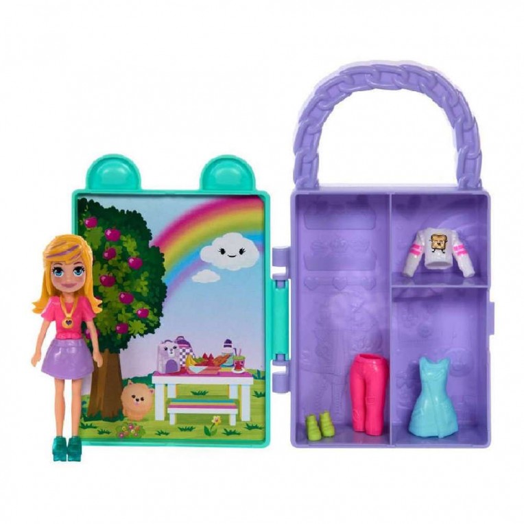 Mattel Polly Pocket - pouzdro Lil' Styles tyrkysové (HTV02)
