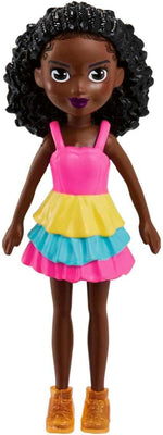 Mattel Polly Pocket - letní módní panenka tmavé pleti (HKV84)