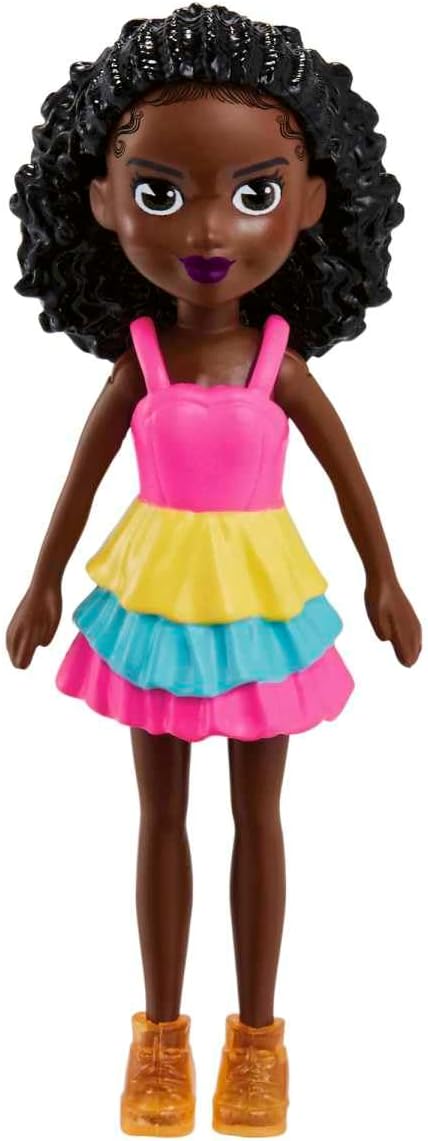 Mattel Polly Pocket - letní módní panenka tmavé pleti (HKV84)