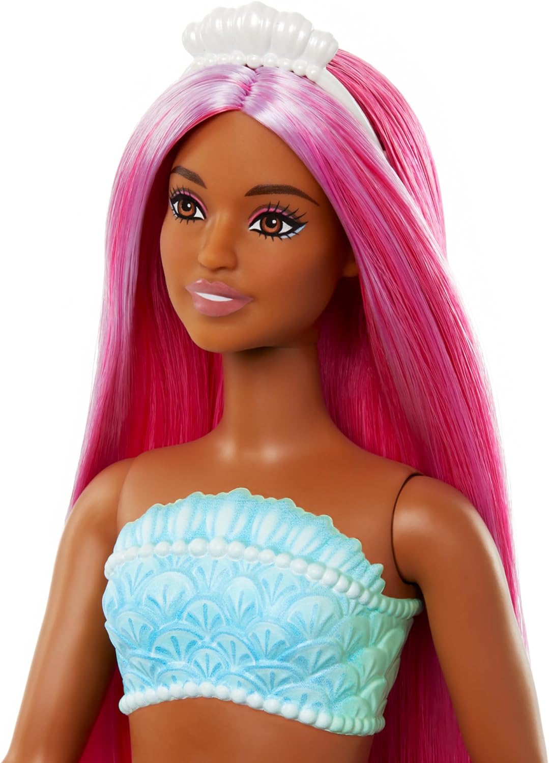 Mattel Barbie Dreamtopia: Oranžová mořská víla - Panenka s tmavou pletí (HRR04)