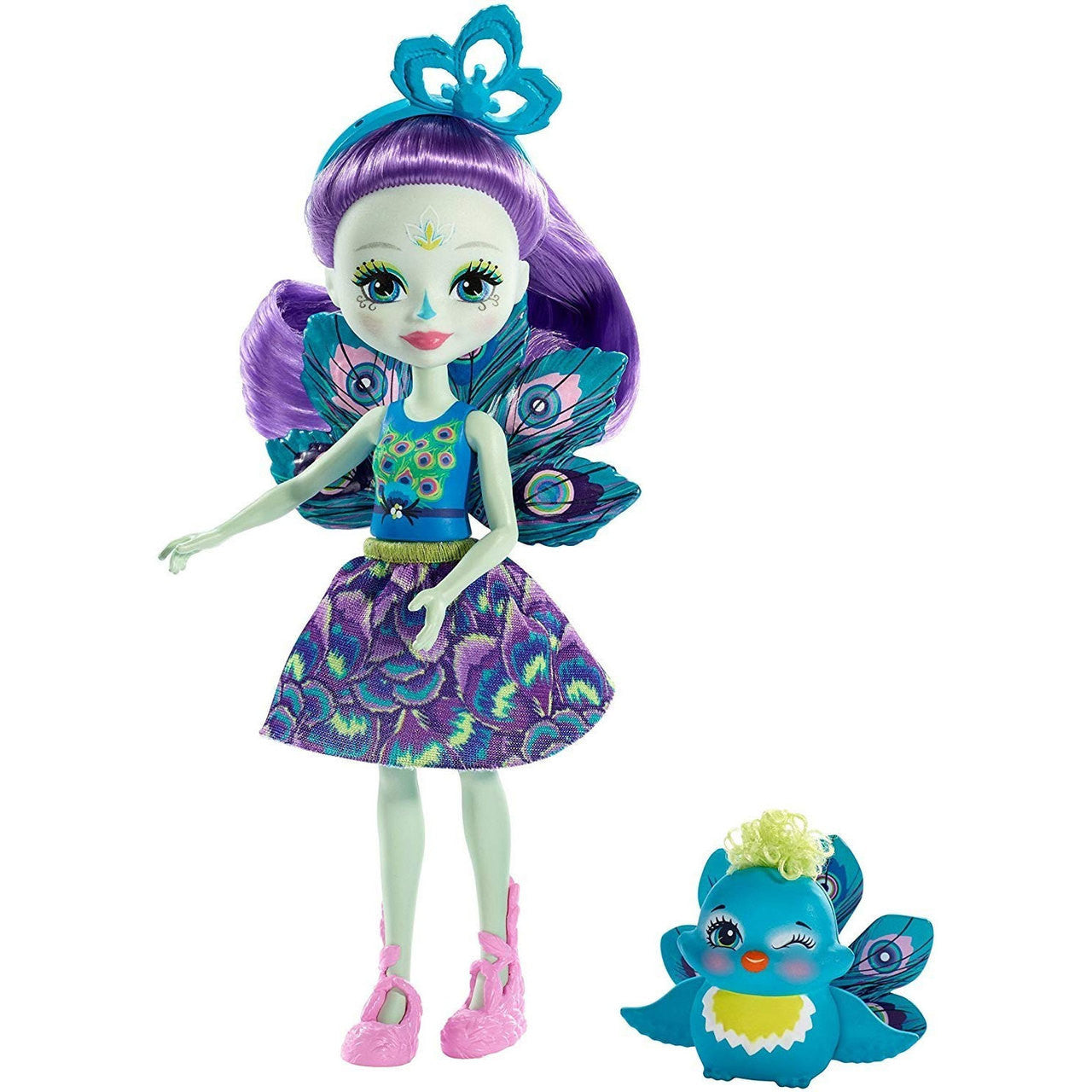 Mini panenka Mattel Enchantimals - Patter Peacock & Flap (FXM74)