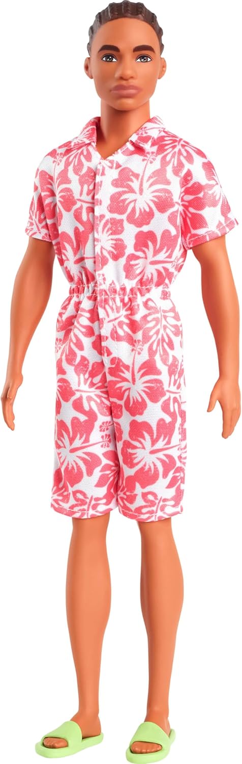 Mattel Barbie: Ken - panenka v havajské květinové kombinéze s hnědými vlasy (HYT99)