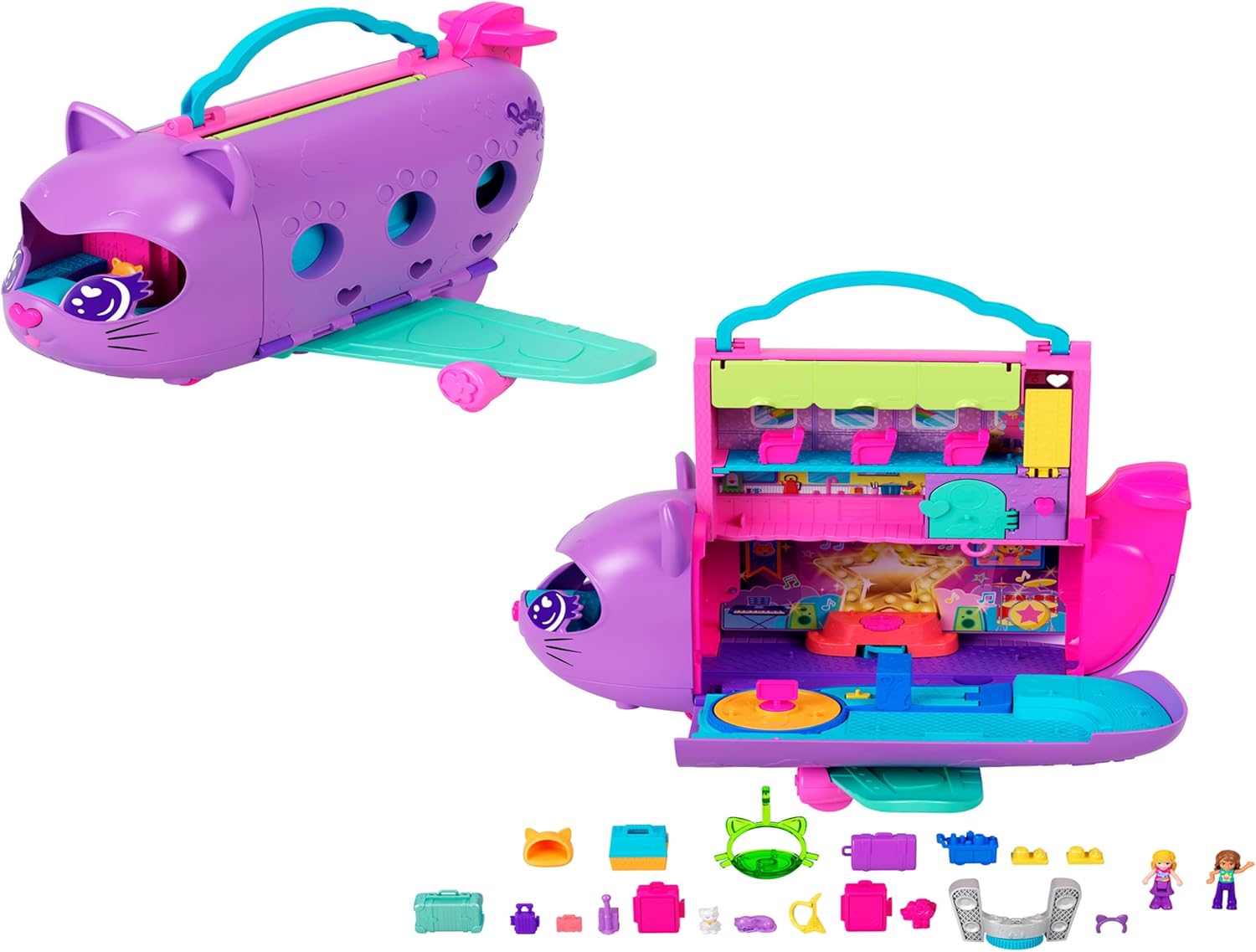 Mattel Polly Pocket: Adventures in Rio - Transformable Kitty Airways (HWP19)