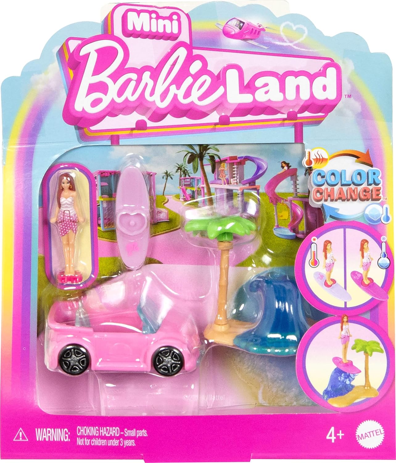 Mattel Barbie: Mini BarbieLand - Panenka a plážový vůz (JCR35)