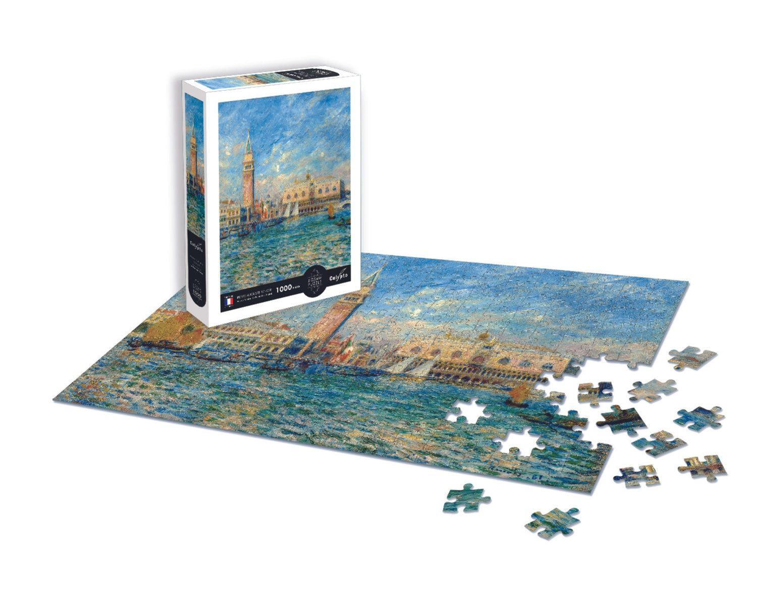Puzzle 1000 dílků - Pohled na Benátky (Palazzo Ducale) - Pierre-Auguste Renoir