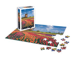 Puzzle 1000 dílků - Krajina - Tulipánová pole - Nizozemsko