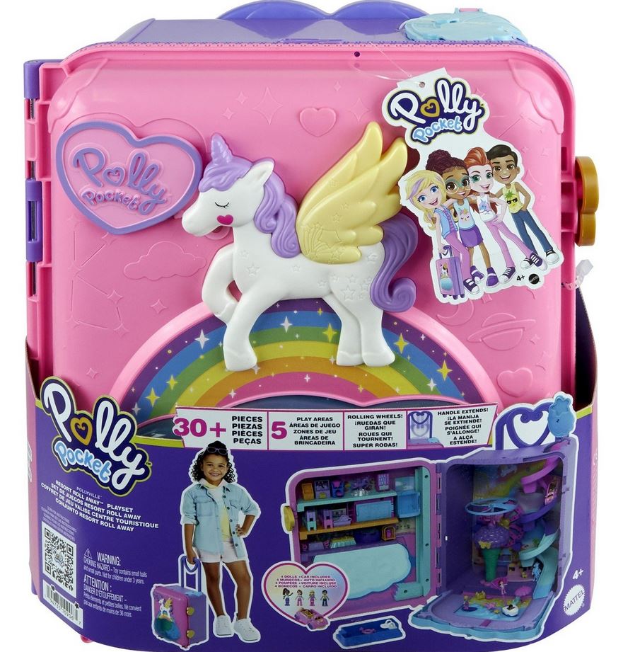 Mattel Polly Pocket: Pollyville - Resort Roll Away Playset (HKV43)
