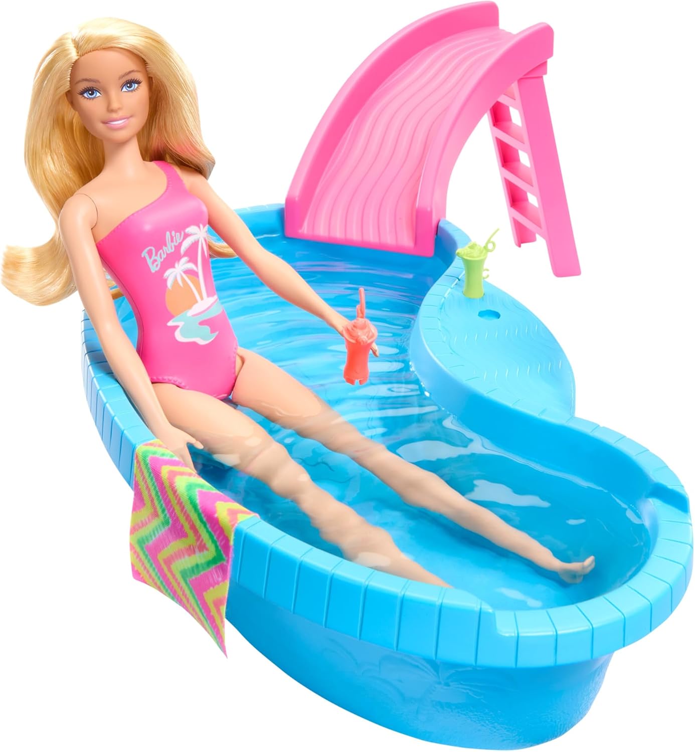 Mattel Barbie - panenka se skluzavkou do bazénu (HRJ74)