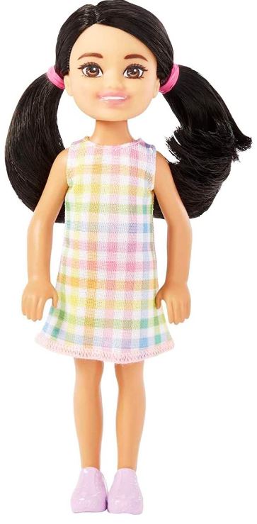 Mattel Barbie Chelsea - Malá panenka s černými copánky (HKD91)
