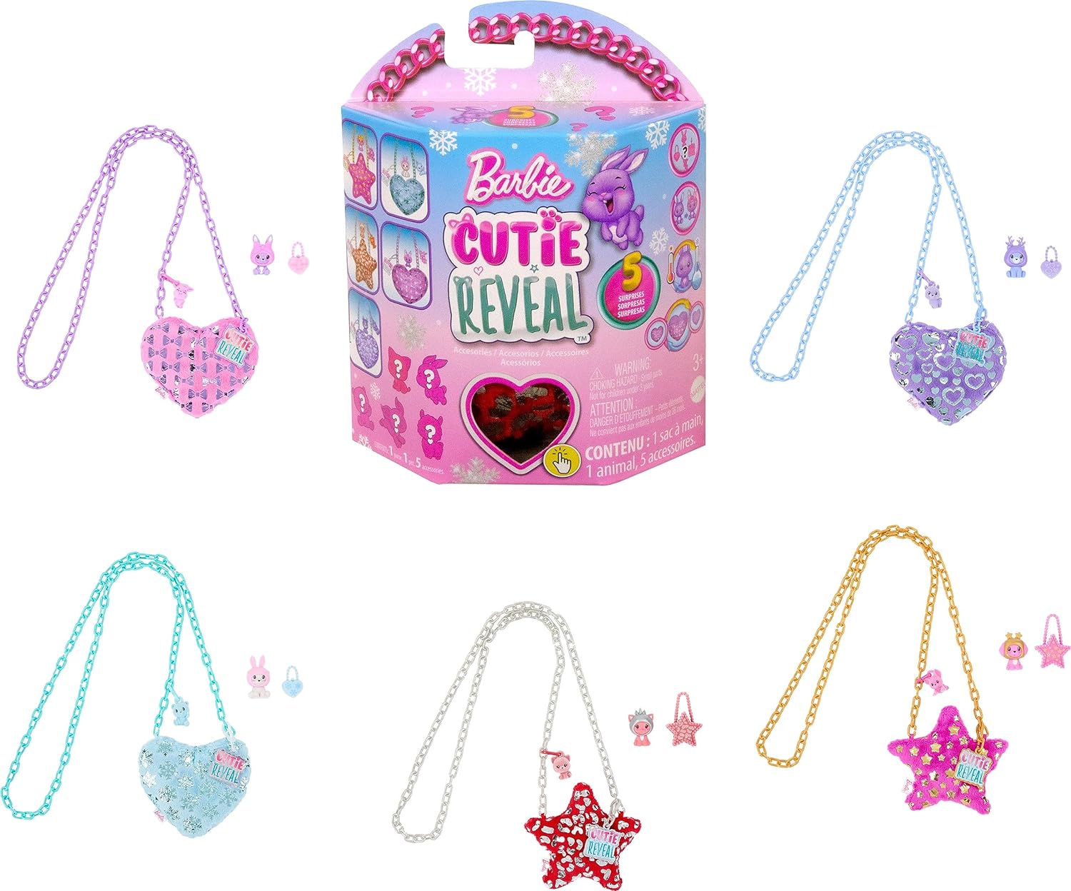 Mattel Barbie: Cutie Reveal – taška s růžovou hvězdou a doplňky (HKR36)