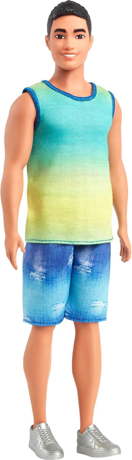 Mattel Barbie: Ken - Ombre tričko a džíny s černými vlasy ze série Fashionistas (HYV00)