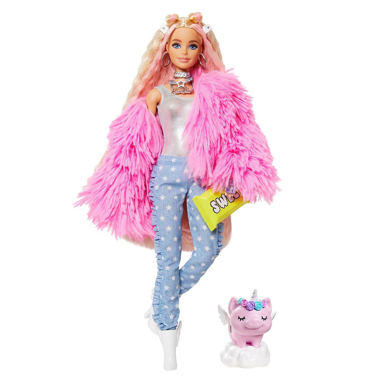 Mattel Barbie Extra - Panenka s jednorožcem (GRN28)