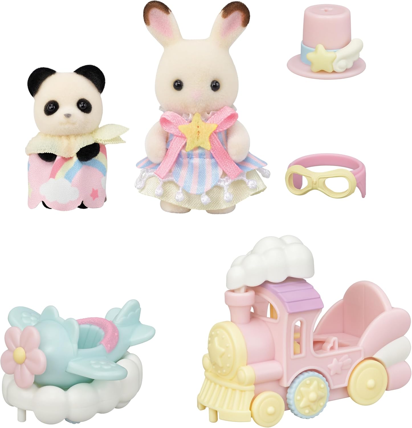 Sylvanian Families – Herní sada do zábavního parku – Letadlo a vlak