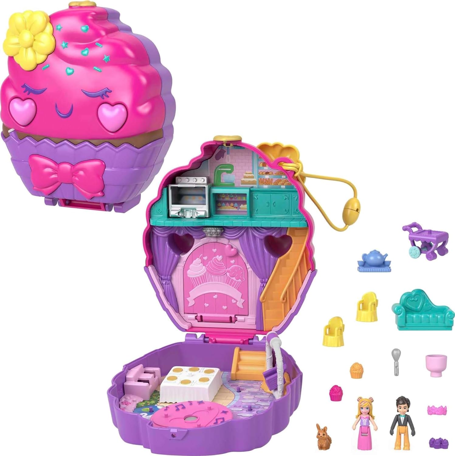 Mattel Polly Pocket - Kompaktní sada na sladkosti na košíčky (HKV31) 