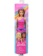 Mattel barbie - Rjavolasna v purpurni obleki (GGJ95)